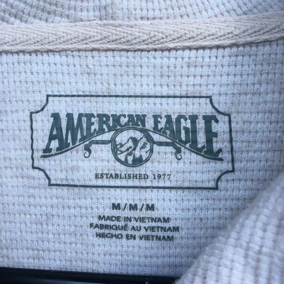 American Eagle Waffle Hoodie Mens Medium - Picture 3 of 4